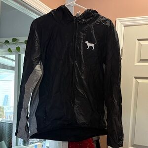 PINK Victoria's Secret Black and Gray Windbreaker